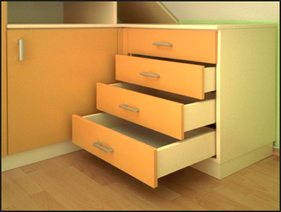 Einbauschrank unter Dachschrge